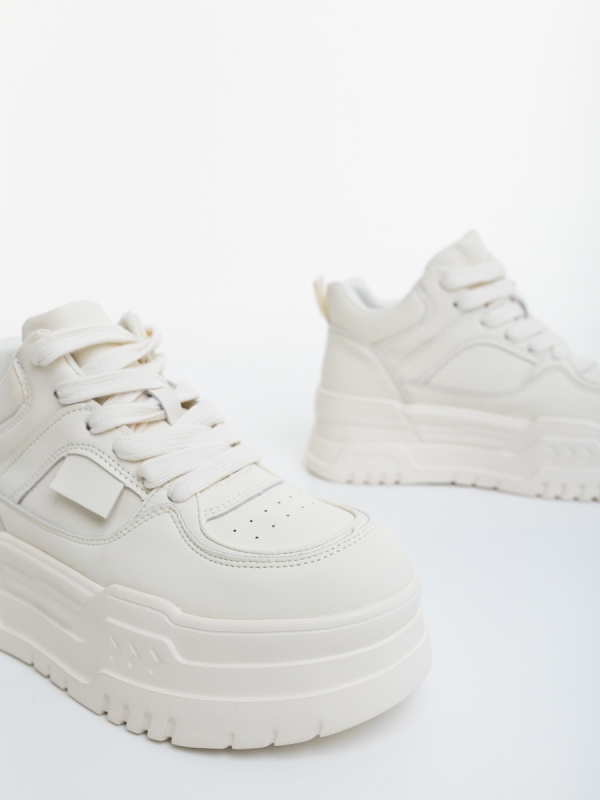 Nandria bézs női sportcipő ökológiai bőrből, 6 - Kalapod.hu