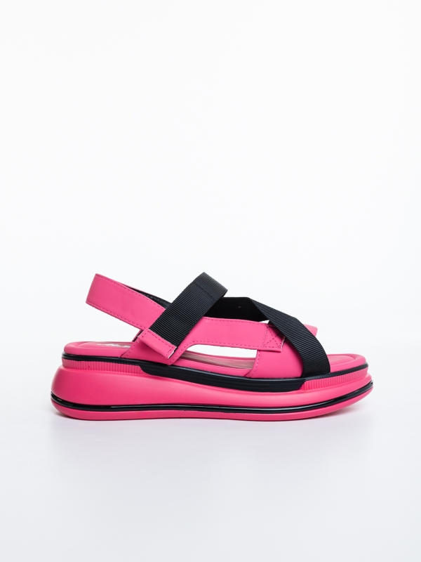 Asavia rózsaszin női platformos szandál ökológiai bőrből és textil anyagból, 5 - Kalapod.hu