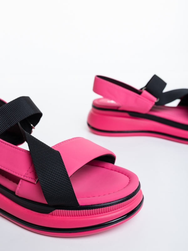 Asavia rózsaszin női platformos szandál ökológiai bőrből és textil anyagból, 6 - Kalapod.hu