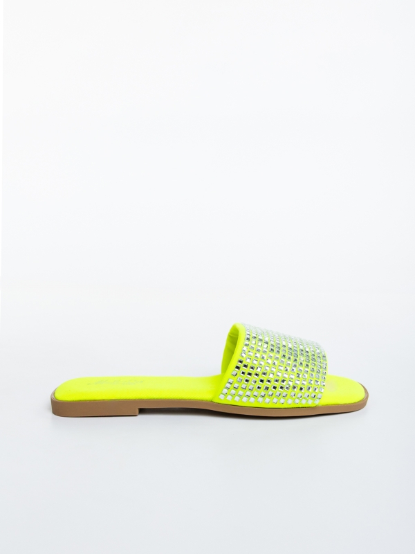 Meara neon zöld női papucs textil anyagból, 5 - Kalapod.hu