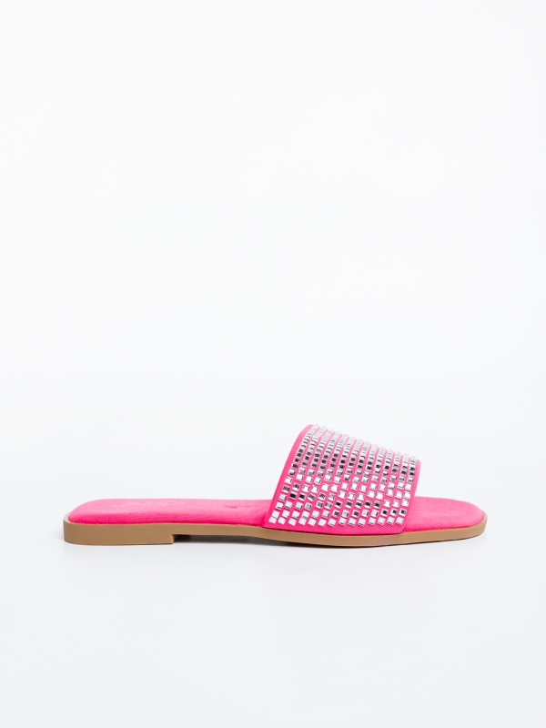 Meara fukszia női papucs textil anyagból, 5 - Kalapod.hu