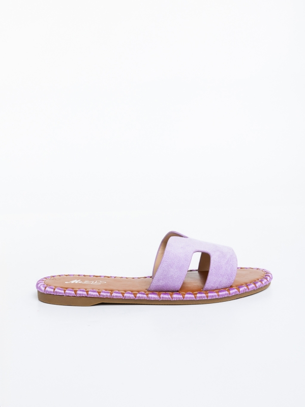 Sanja lila női papucs textil anyagból, 5 - Kalapod.hu