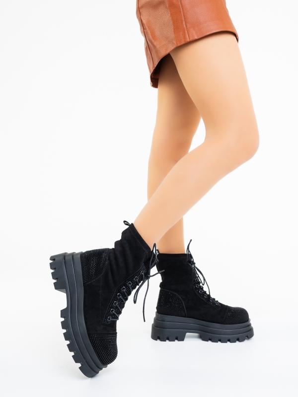 Női platform bakancs Iraja Fekete-Fekete - Kalapod.hu