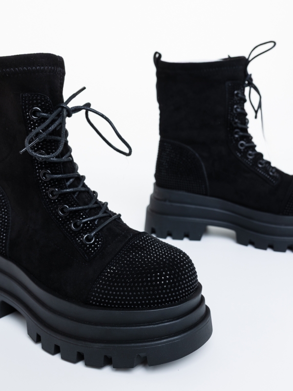 Női platform bakancs Iraja Fekete-Fekete, 6 - Kalapod.hu