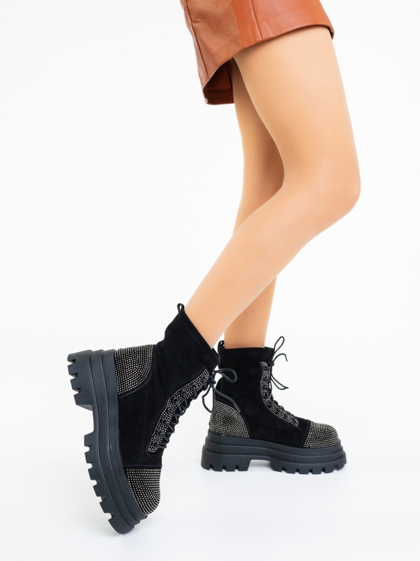 Női platform bakancs Iraja Fekete-Guncolor, 3 - Kalapod.hu