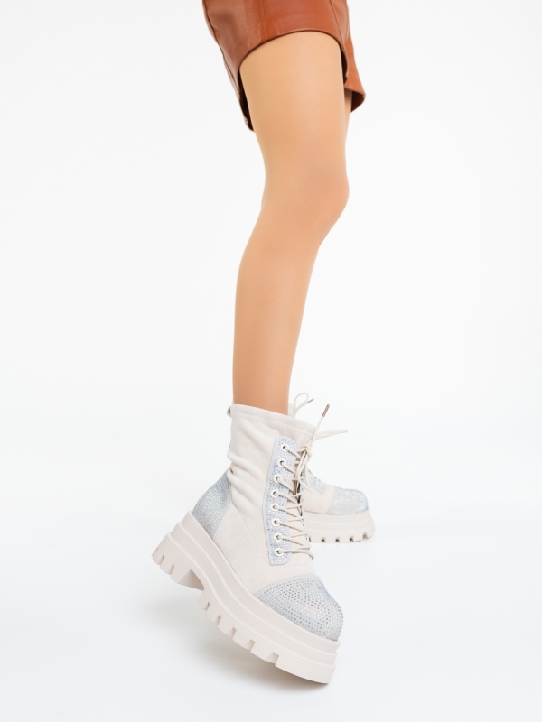 Női platform bakancs Iraja Világos Bézs, 2 - Kalapod.hu