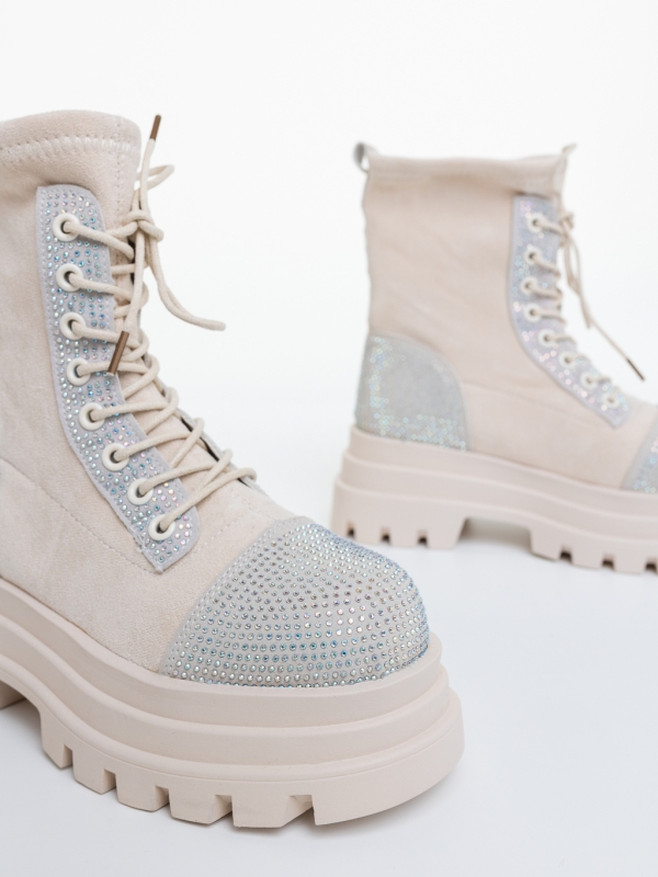 Női platform bakancs Iraja Világos Bézs, 6 - Kalapod.hu