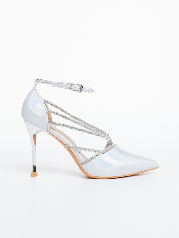 Stiletto cipő Mezmera Ezüst, 5 - Kalapod.hu