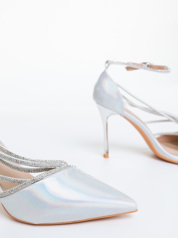 Stiletto cipő Mezmera Ezüst, 6 - Kalapod.hu