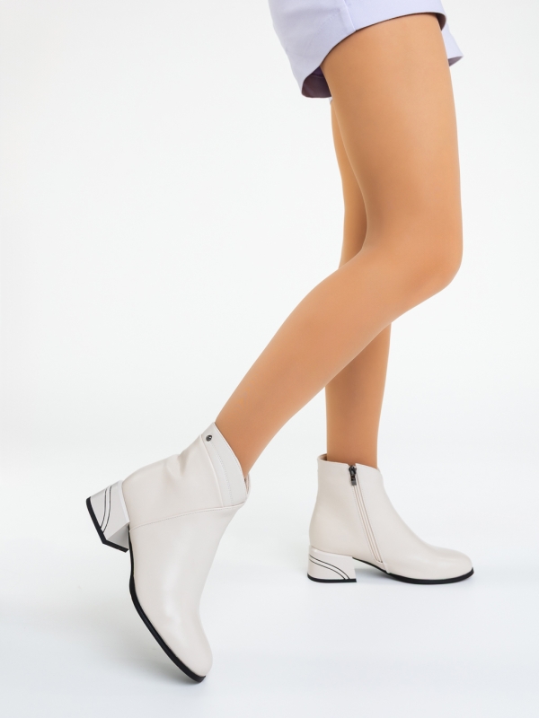 Vastag sarkú bokacsizma Dipalia Bézs, 3 - Kalapod.hu