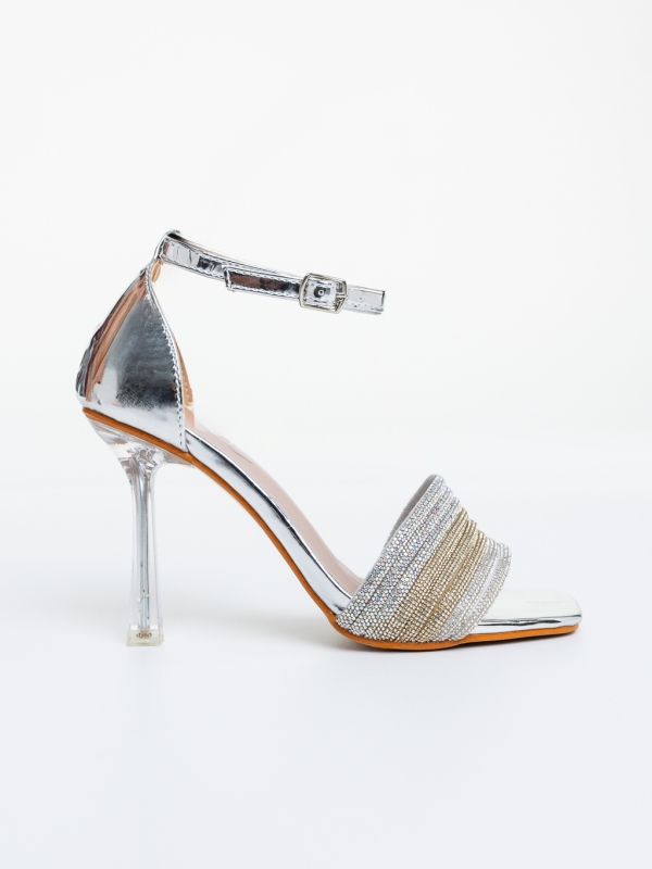 Női sarkú szandál Madiva Ezüst, 5 - Kalapod.hu