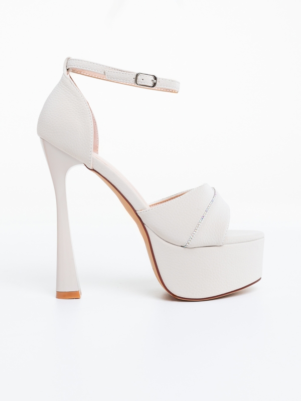 Szandál karcsú sarkú és platform Evena Szürke, 5 - Kalapod.hu