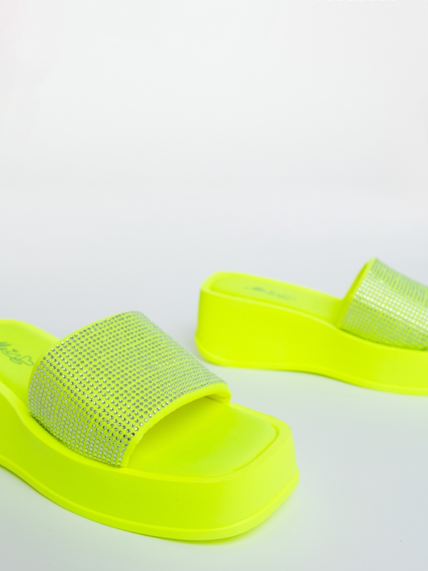 Női platform papucs Soren Fluoreszkáló sárga, 6 - Kalapod.hu