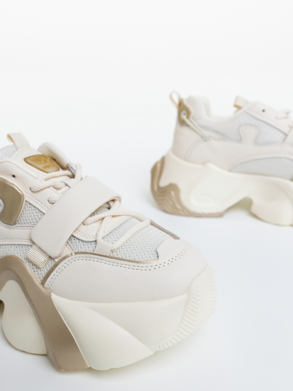 Női sportcipő platformmal Sabura Bézs, 6 - Kalapod.hu