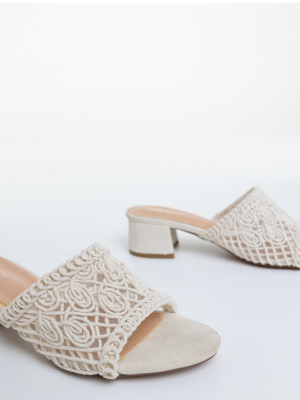 Női sarkú papucs Soulana Krém, 6 - Kalapod.hu