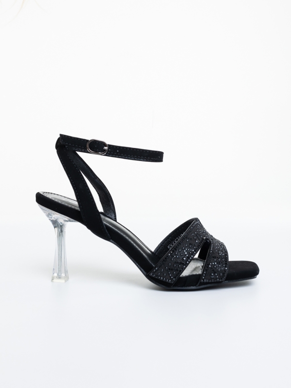 Karcsú sarkú női szandál Kaya Fekete, 5 - Kalapod.hu