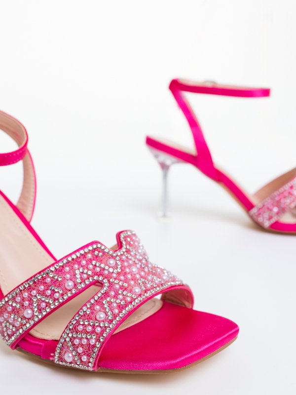 Karcsú sarkú női szandál 5XKK21 Piros, 6 - Kalapod.hu