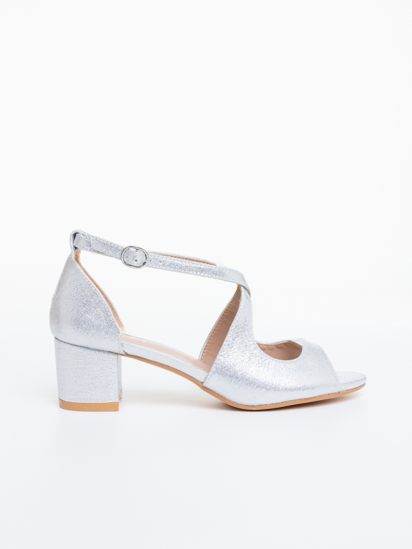 Női sarkú szandál Dulena Ezüst, 5 - Kalapod.hu