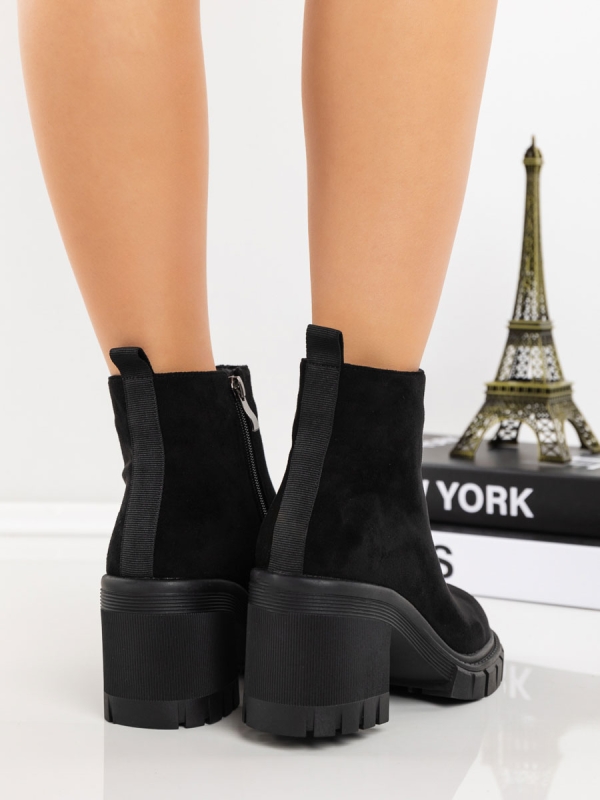 Vastag sarkú bokacsizma Olana Fekete, 5 - Kalapod.hu