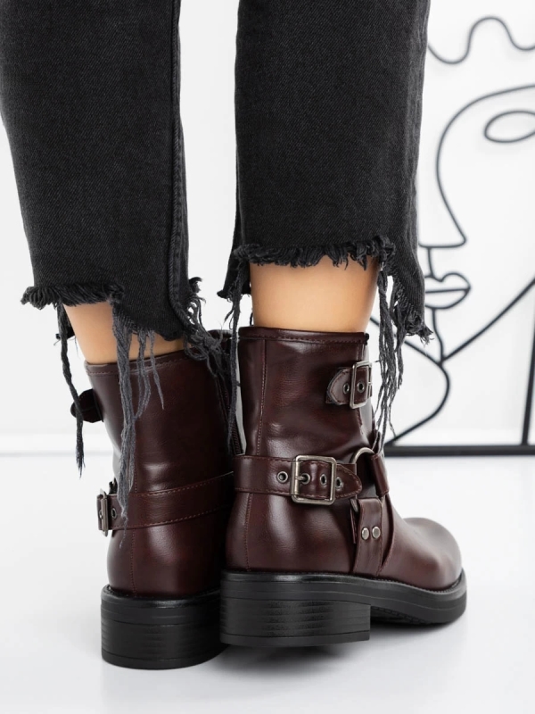 Sherida gránátszinű női bakancs ökológiai bőrből, 2 - Kalapod.hu