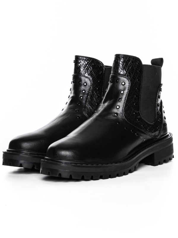 Grim fekete női bokacsizma, 4 - Kalapod.hu