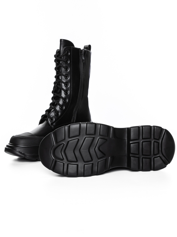 Fasiva fekete női csizma, 5 - Kalapod.hu